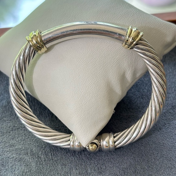 David Yurman Jewelry - David Yurman 925 & 14k Gold 7mm Metro Cable Bracelet-Medium